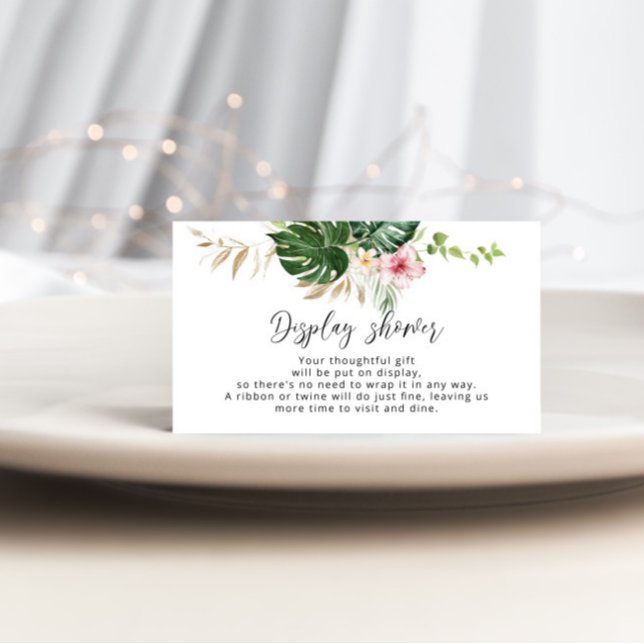 Duschkarte für tropische Blumenmuster Begleitkarte (Von Creator hochgeladen)