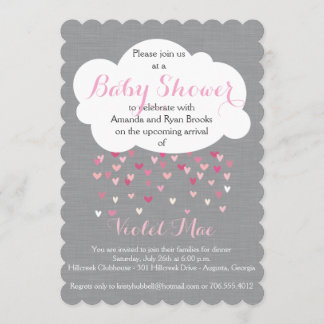 "Duschte mit Liebe-" Baby Einladung