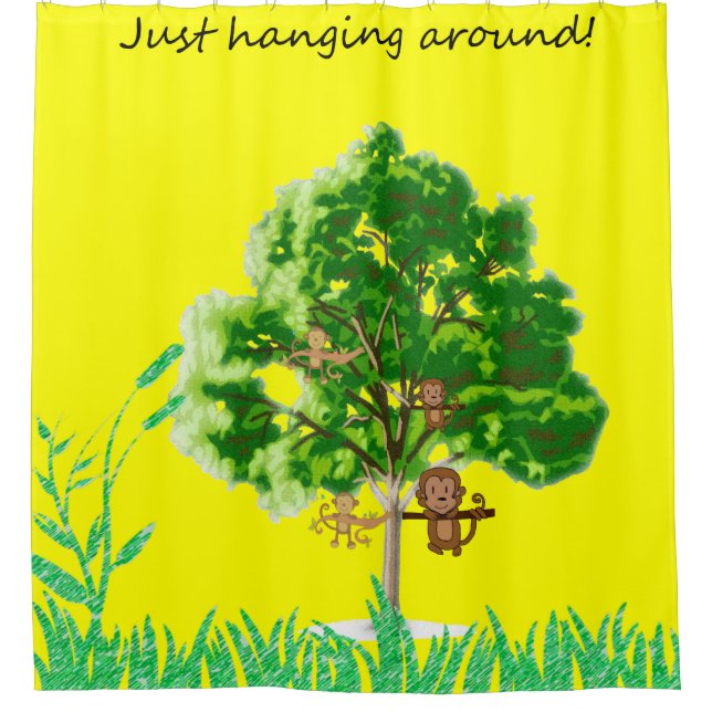 Duschvorhang Affe (Vorderseite)