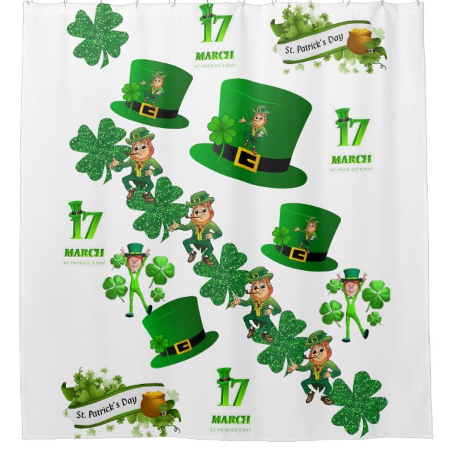 Duschvorhang am Saint Patrick's Day (Vorderseite)