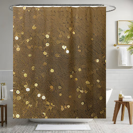 Duschvorhang aus Gold und Braun