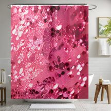 Duschvorhang aus Lush Pink Sequin