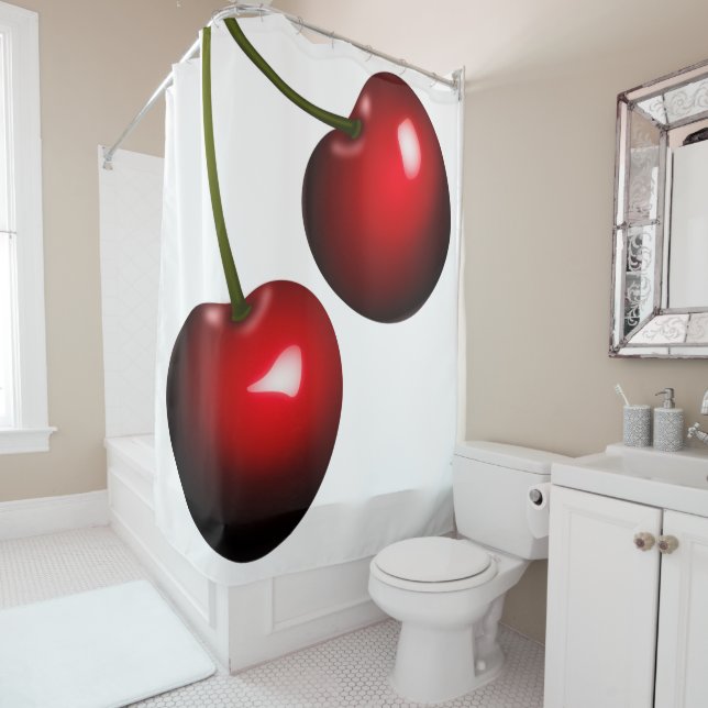 Duschvorhang aus Red Sweet Cherry - Custom Colors (Beispiel)