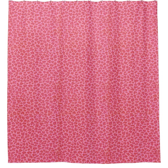 Duschvorhang aus rosa Leopard (Vorderseite)