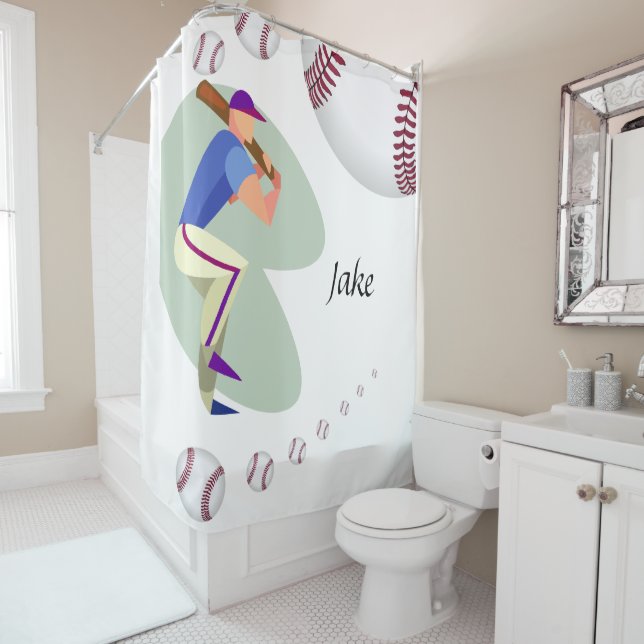 Duschvorhang Baseball (Beispiel)