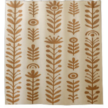 Duschvorhang (Beige & Earth Brown)