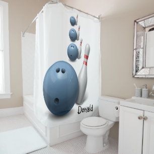 Duschvorhang Bowling
