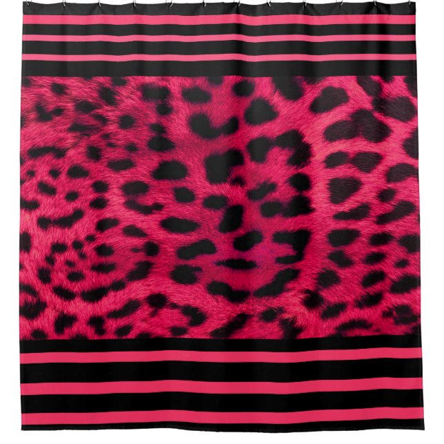 Duschvorhang/Cheetah Print Hot Pink Duschvorhang (Vorderseite)