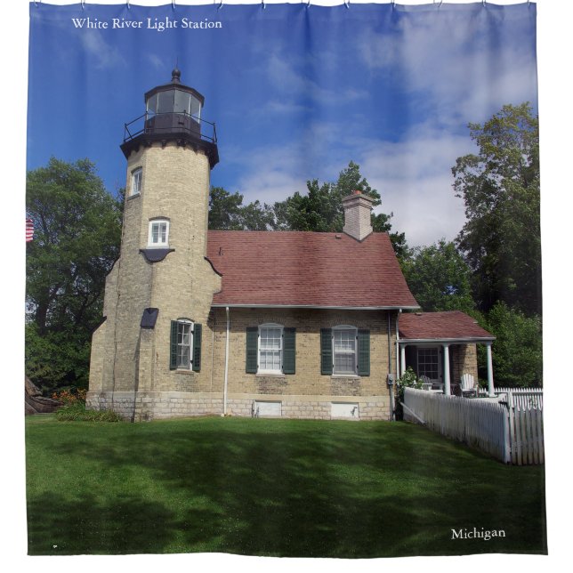 Duschvorhang der White River Light Station (Vorderseite)