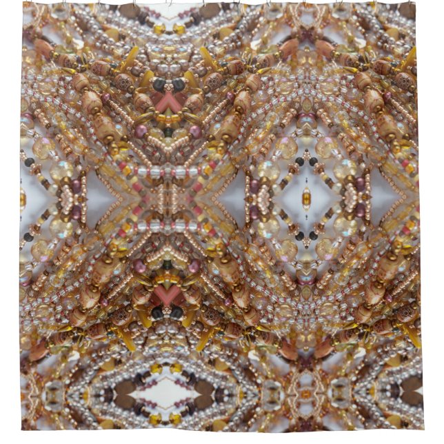 Duschvorhang-Erdton-Perlen-Druck Duschvorhang (Vorderseite)