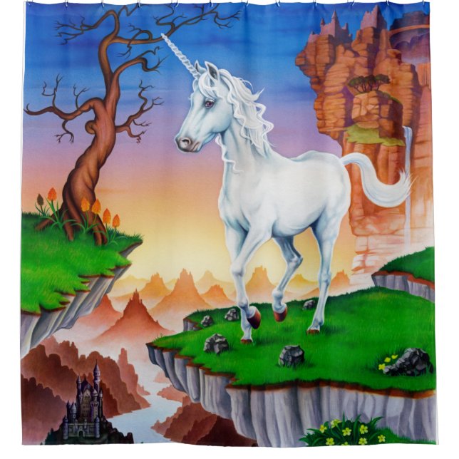 Duschvorhang Fantasy Unicorn Design (Vorderseite)