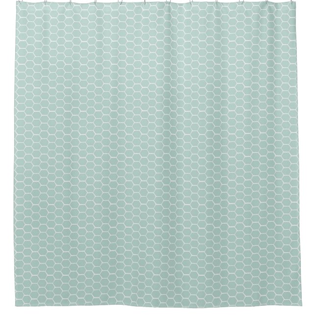 Duschvorhang für aquamarine Honeycomb (Vorderseite)