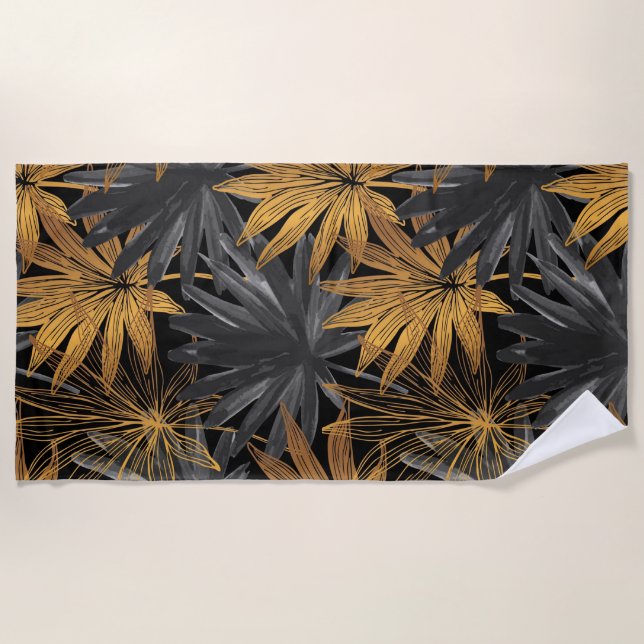 Duschvorhang für ästhetische Blumen Strandtuch (Vorderseite)