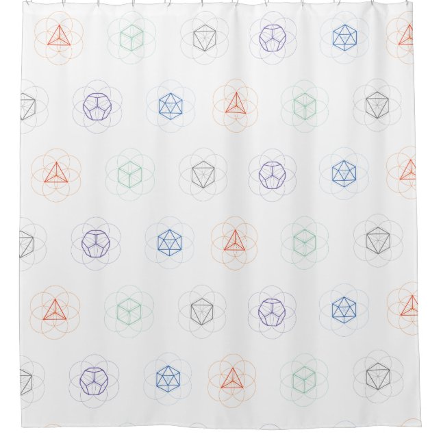 Duschvorhang für Sacred Geometry (Vorderseite)