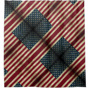 Duschvorhang für US Flagge-Fahnen