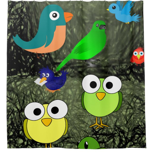 Duschvorhang für Wildvögel (Vorderseite)