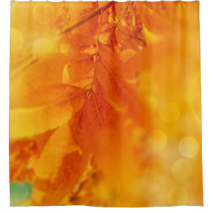 Duschvorhang gefärbt Herbst glänzende Blätter
