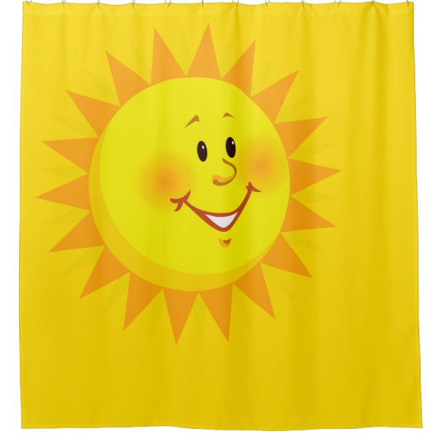 Duschvorhang gelb Sonnenschein (Vorderseite)