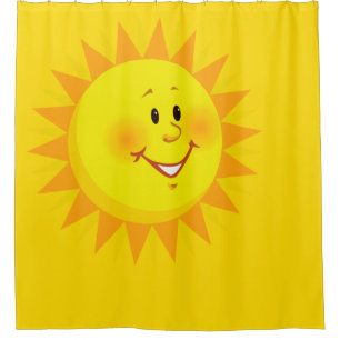 Duschvorhang Gelbe Sonne