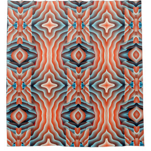 Duschvorhang geometrisch weavy Muster