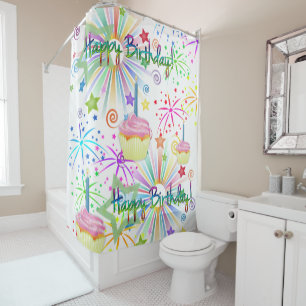 Duschvorhang glücklich Geburtstag