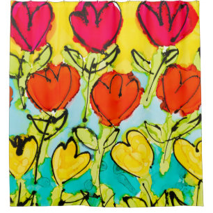 Duschvorhang Happy Tulips Lovitude