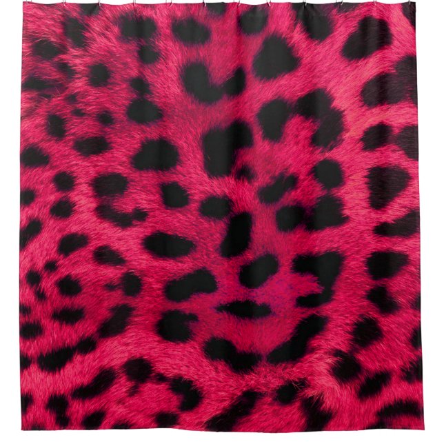 Duschvorhang/Hot Pink Cheetah Print Duschvorhang (Vorderseite)