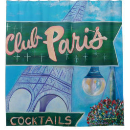 Duschvorhang im Club Paris