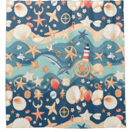 Duschvorhang im tropischen Ozean