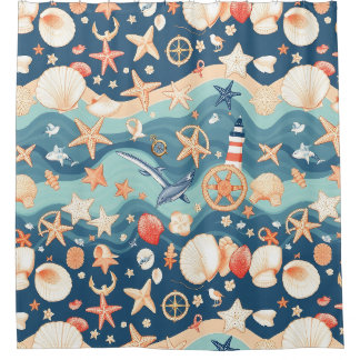 Duschvorhang im tropischen Ozean