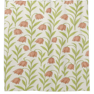 Duschvorhang in Beige und Rosa