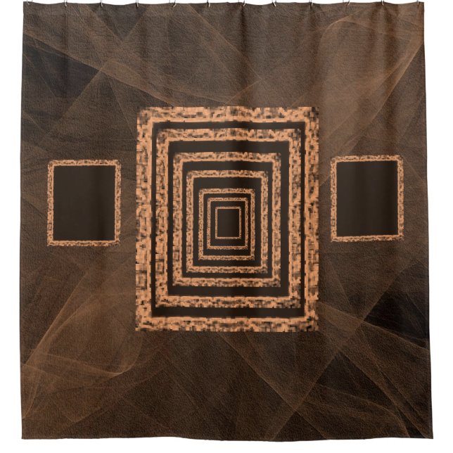 Duschvorhang in orange (Vorderseite)