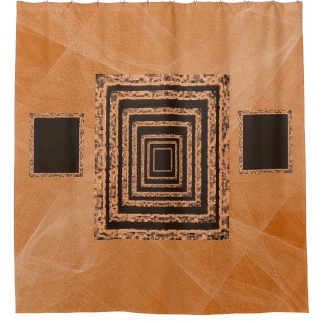 Duschvorhang in Spiegelorange (Vorderseite)