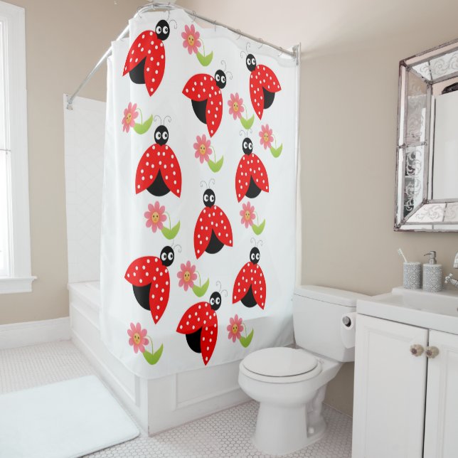 Duschvorhang Ladybug Bloral (Beispiel)