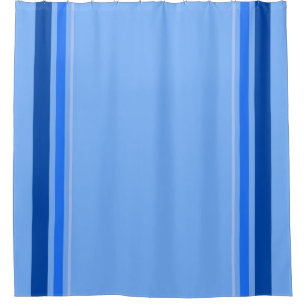 Duschvorhang mit blauem Streifen