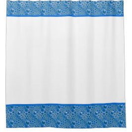 Duschvorhang mit blauen Blautönen