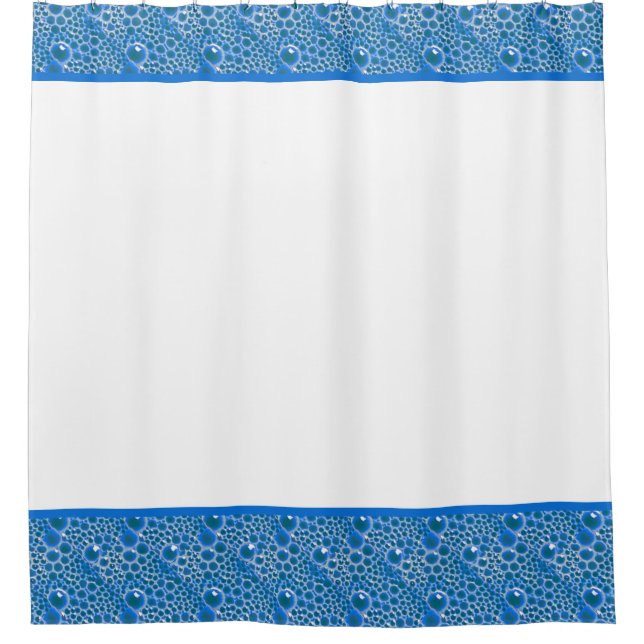 Duschvorhang mit blauen Blautönen (Vorderseite)