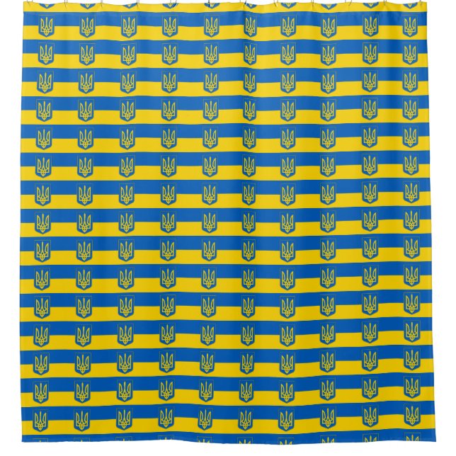 Duschvorhang mit der Flagge der Ukraine (Vorderseite)