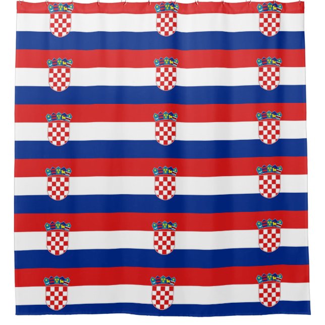 Duschvorhang mit der Flagge Kroatiens (Vorderseite)