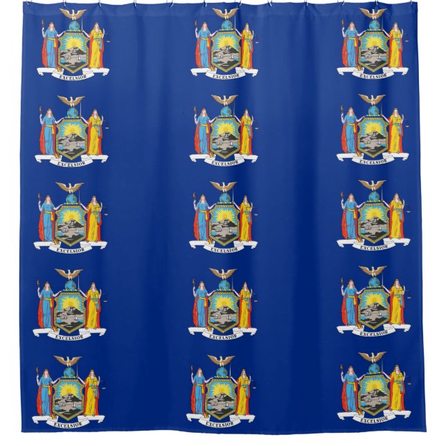 Duschvorhang mit der Flagge von New York, USA (Vorderseite)