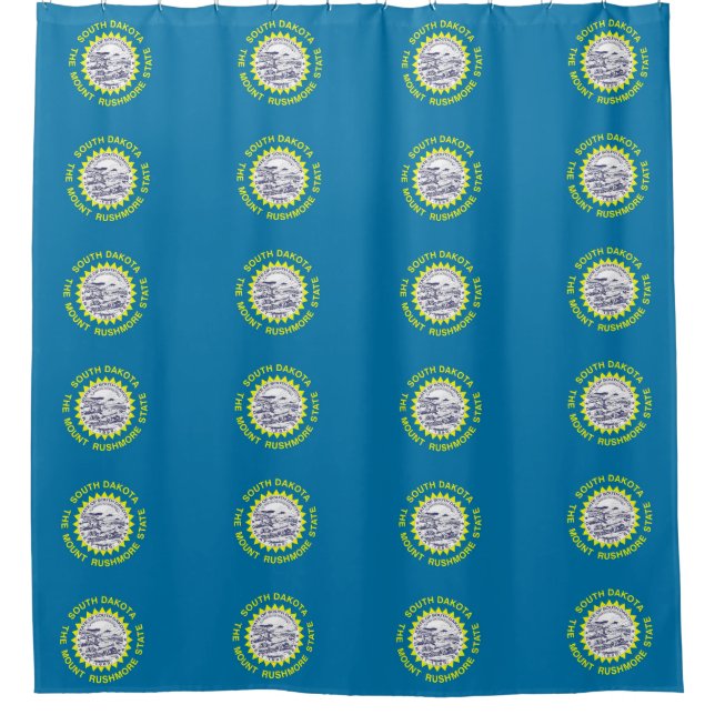 Duschvorhang mit der Flagge von South Dakota, USA (Vorderseite)