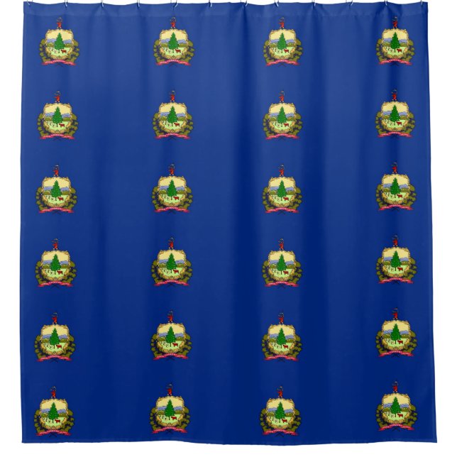 Duschvorhang mit der Flagge von Vermont Staat, USA (Vorderseite)