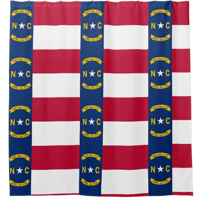 Duschvorhang mit Flag North Carolina, USA (Vorderseite)