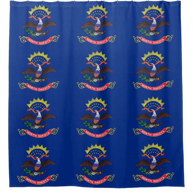 Duschvorhang mit Flag North Dakota, USA (Vorderseite)