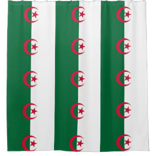 Duschvorhang mit Flagge Algeriens