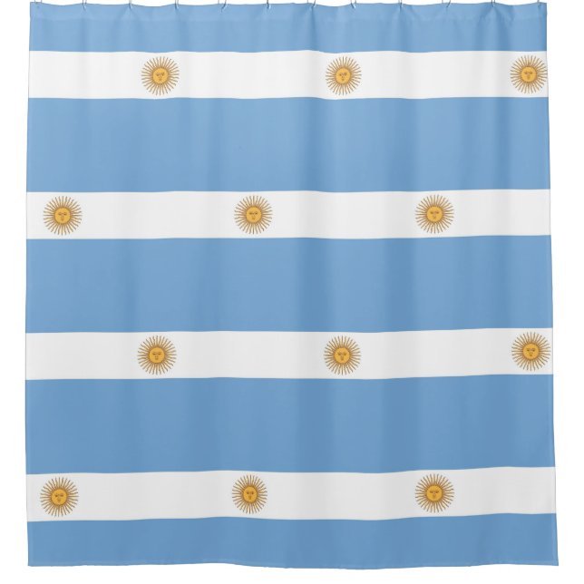 Duschvorhang mit Flagge Argentiniens (Vorderseite)