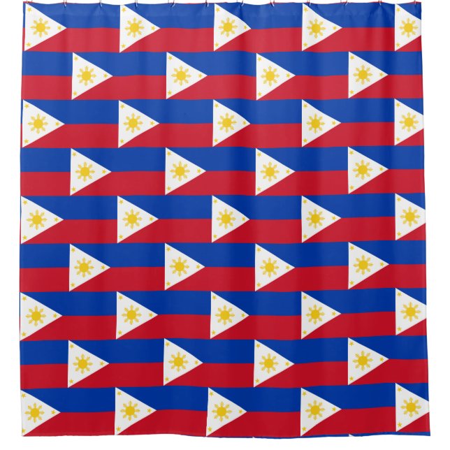 Duschvorhang mit Flagge der Philippinen (Vorderseite)