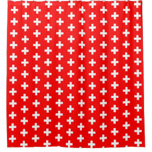 Duschvorhang mit Flagge der Schweiz