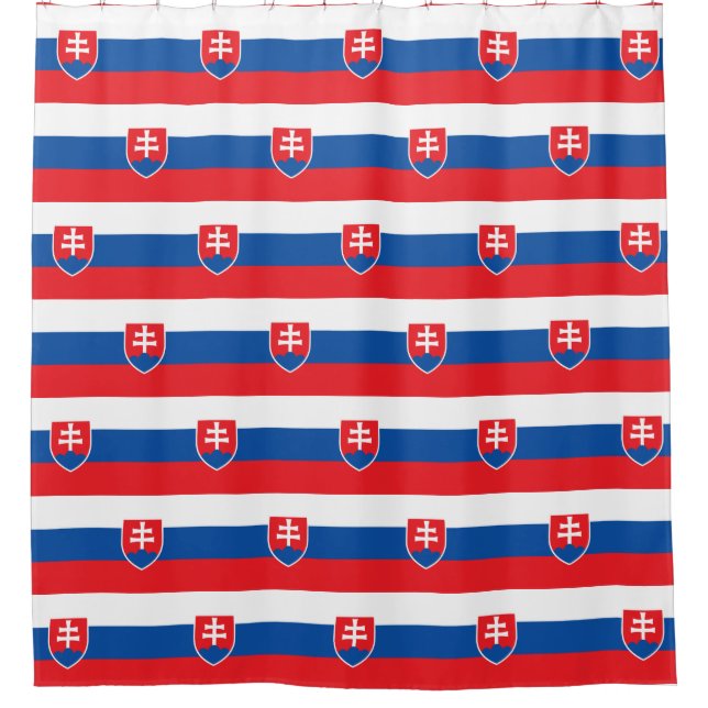 Duschvorhang mit Flagge der Slowakei (Vorderseite)