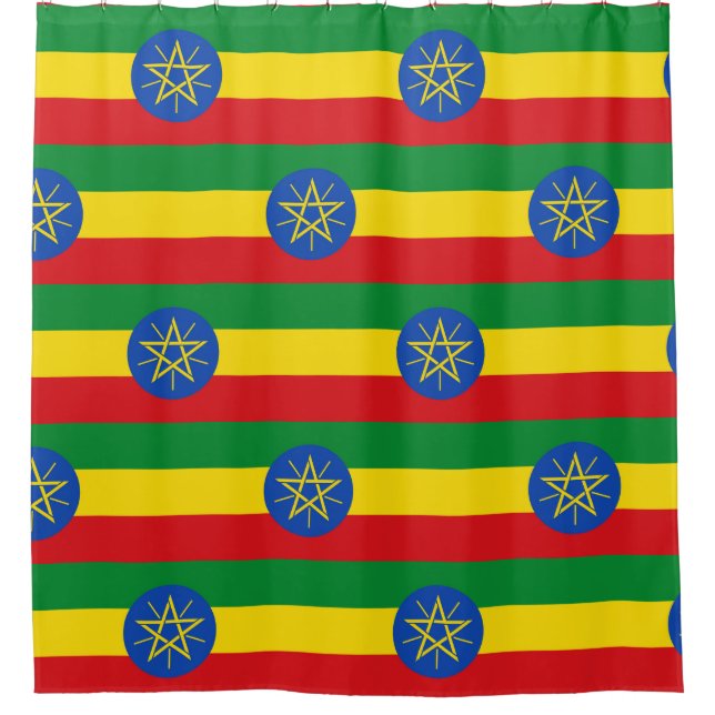 Duschvorhang mit Flagge in Äthiopien (Vorderseite)
